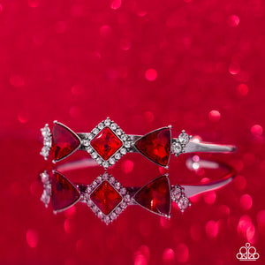 Strategic Sparkle - Red-Jewelry-Paparazzi Accessories, Just Because Jewels-Just Because Jewels