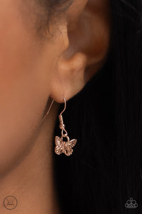 Butterfly Beacon - Rose Gold-Jewelry-Paparazzi Accessories, Just Because Jewels-Just Because Jewels