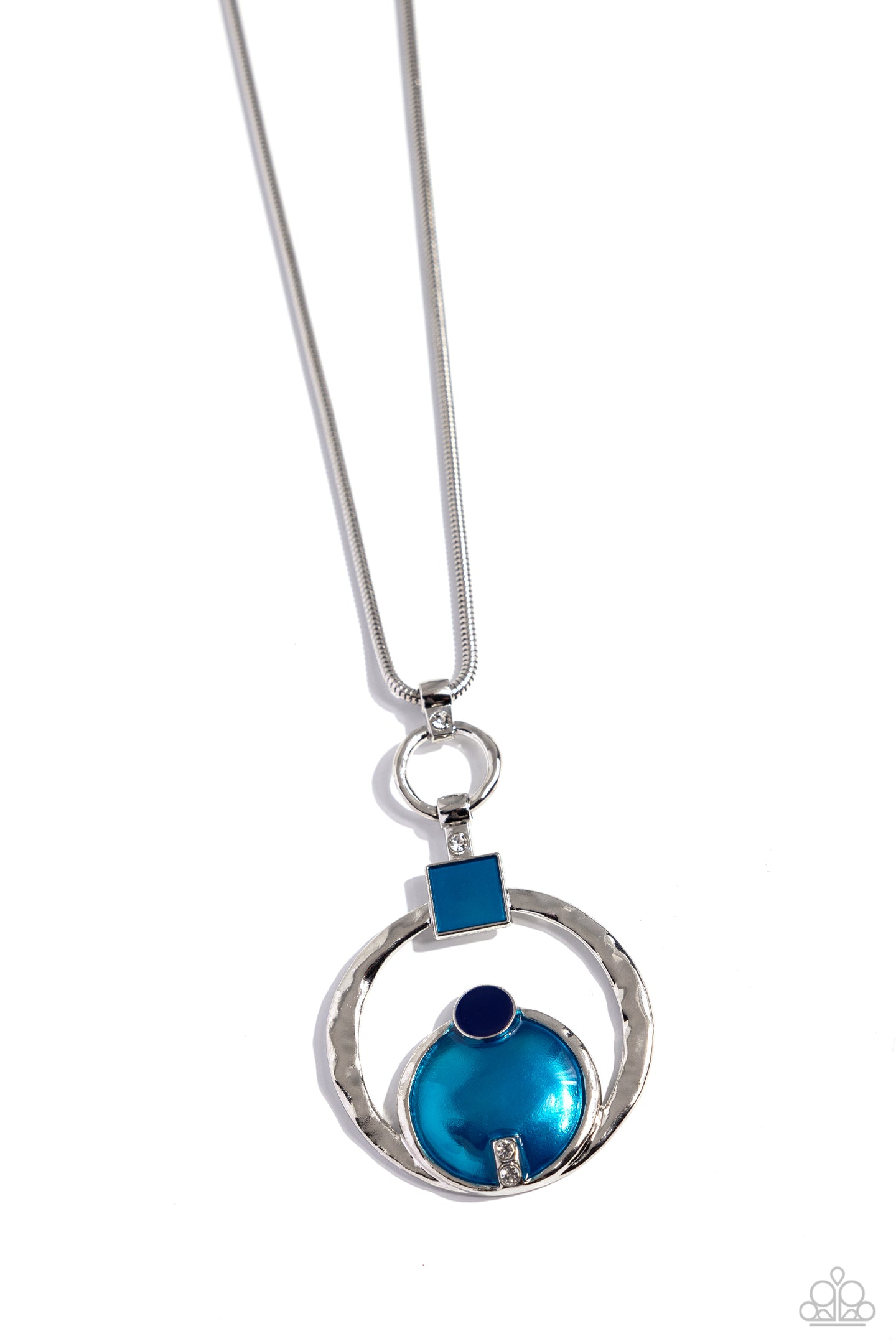 Tastefully Transparent - Blue-Jewelry-Paparazzi Accessories, Just Because Jewels-Just Because Jewels