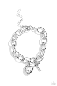 Guess Now Its INITIAL - White - T-Jewelry-Paparazzi Accessories, Just Because Jewels-Just Because Jewels