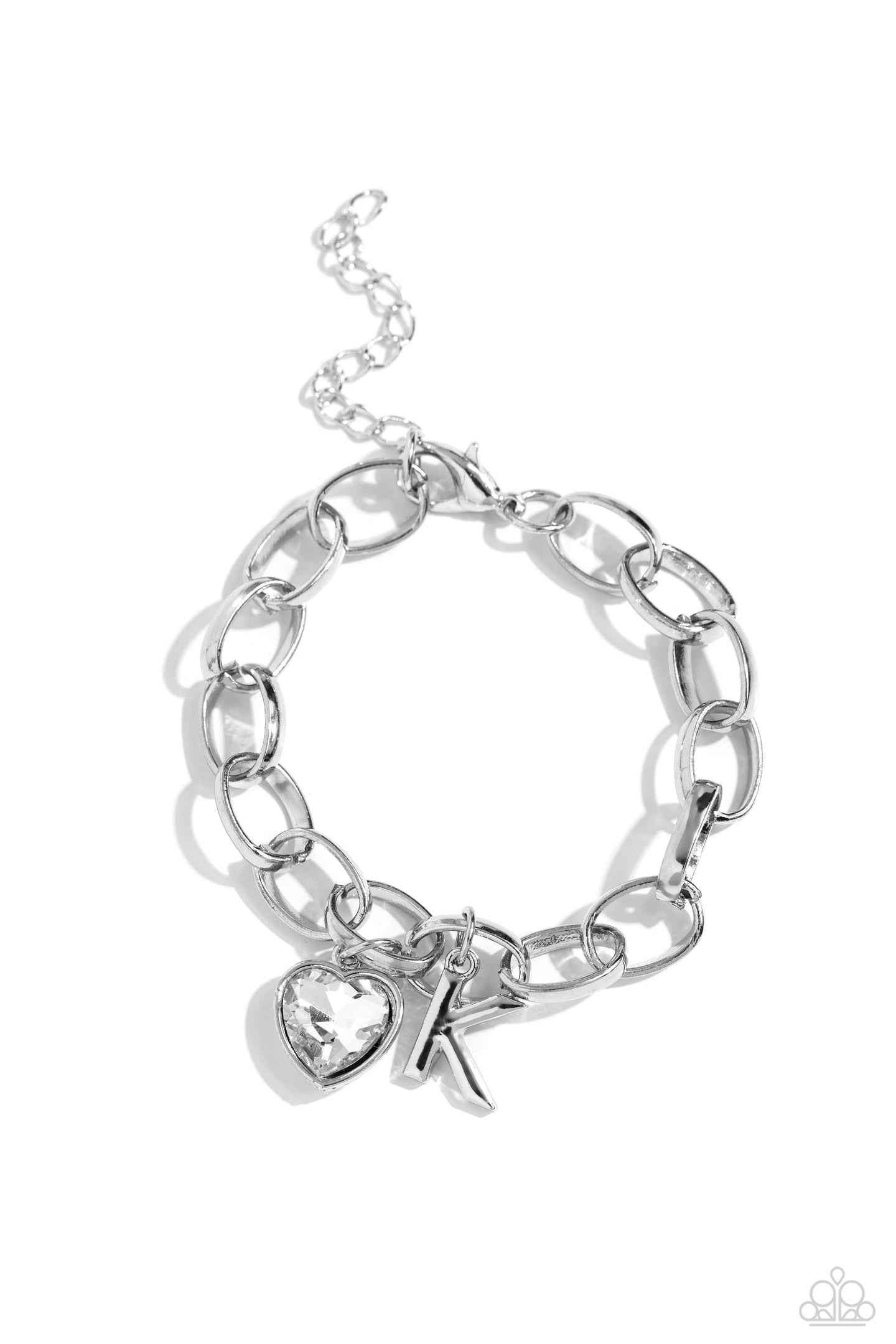 Guess Now Its INITIAL - White - K-Jewelry-Paparazzi Accessories, Just Because Jewels-Just Because Jewels