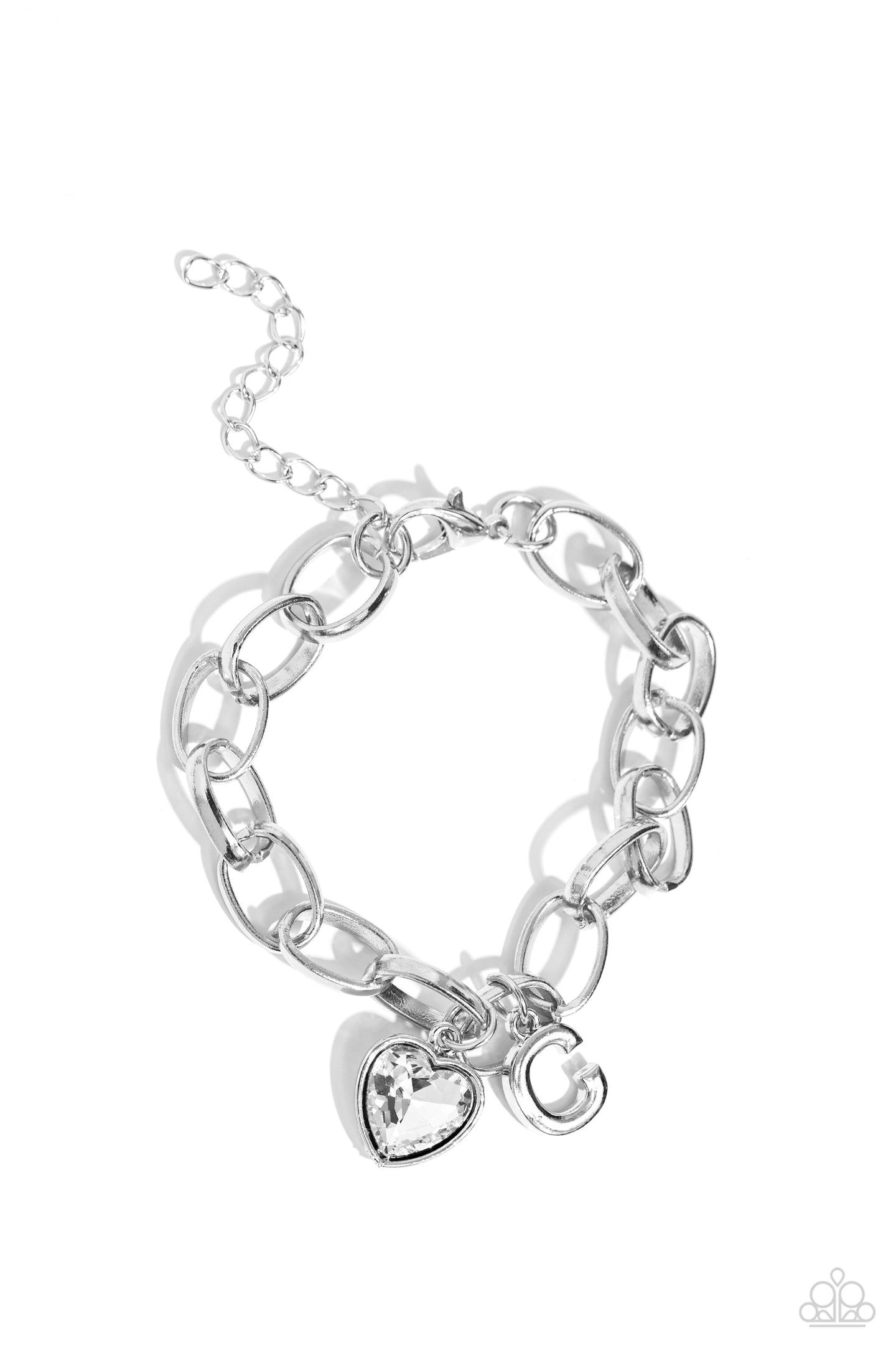 Guess Now Its INITIAL - White - C-Jewelry-Paparazzi Accessories, Just Because Jewels-Just Because Jewels