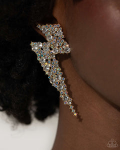 Electric Effulgence - Gold-Jewelry-Paparazzi Accessories, Just Because Jewels-Just Because Jewels