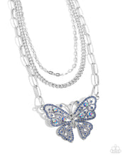 Load image into Gallery viewer, Winged Wonder - Blue-Jewelry-Paparazzi Accessories, Just Because Jewels-Just Because Jewels