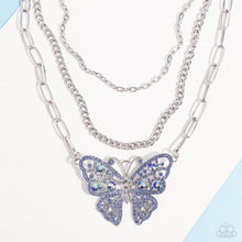 Load image into Gallery viewer, Winged Wonder - Blue-Jewelry-Paparazzi Accessories, Just Because Jewels-Just Because Jewels