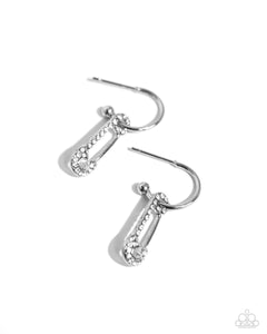 Safety Pin Sentiment - White-Jewelry-Paparazzi Accessories, Just Because Jewels-Just Because Jewels