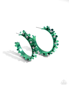 Fashionable Flower Crown - Green-Jewelry-Paparazzi Accessories, Just Because Jewels-Just Because Jewels