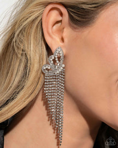 Aerial Accent - White-Jewelry-Paparazzi Accessories, Just Because Jewels-Just Because Jewels