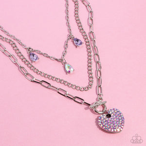 HEART History - Purple-Jewelry-Paparazzi Accessories, Just Because Jewels-Just Because Jewels