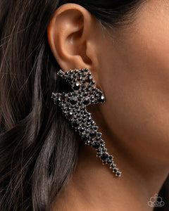 Electric Effulgence - Black-Jewelry-Paparazzi Accessories, Just Because Jewels-Just Because Jewels