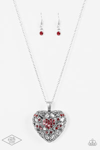 Heartless Heiress - Red-Jewelry-Just Because Jewels, Paparazzi Accessories-Just Because Jewels