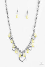 Load image into Gallery viewer, Keep Me In Your Heart - Yellow-Jewelry-Paparazzi Accessories, Just Because Jewels-Just Because Jewels