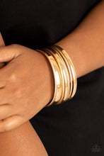 Load image into Gallery viewer, Sahara Shimmer - Gold-Jewelry-Paparazzi Accessories-Just Because Jewels