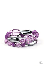 Load image into Gallery viewer, Rockin Rock Candy - Purple-Jewelry-Just Because Jewels, Paparazzi Accessories-Just Because Jewels