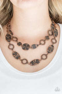 Trippin On Texture - Copper-Jewelry-Just Because Jewels, Paparazzi Accessories-Just Because Jewels