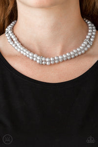 Put On Your Party Dress - Silver-Jewelry-Just Because Jewels, Paparazzi Accessories-Just Because Jewels