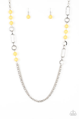 CACHE Me Out - Yellow-Jewelry-Just Because Jewels, Paparazzi Accessories-Just Because Jewels