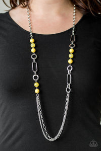 CACHE Me Out - Yellow-Jewelry-Just Because Jewels, Paparazzi Accessories-Just Because Jewels