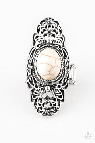 Ego Trippin - White-Jewelry-Just Because Jewels, Paparazzi Accessories-Just Because Jewels