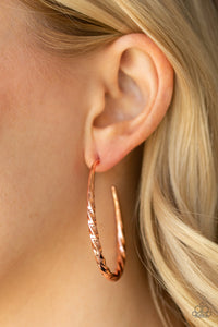 Twisted Edge - Copper-Jewelry-Just Because Jewels, Paparazzi Accessories-Just Because Jewels