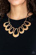 Load image into Gallery viewer, Teardrop Envy - Gold-Jewelry-Just Because Jewels, Paparazzi Accessories-Just Because Jewels