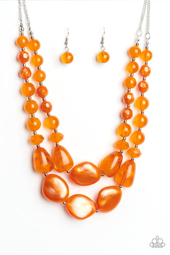 Beach Glam - Orange-Jewelry-Just Because Jewels, Paparazzi Accessories-Just Because Jewels