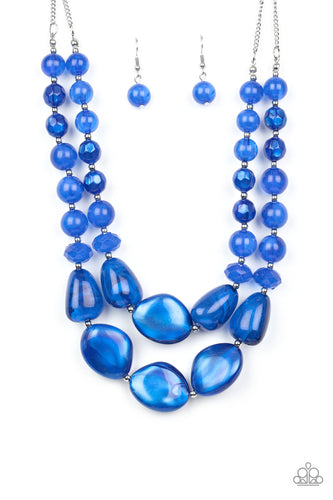 Beach Glam - Blue-Jewelry-Just Because Jewels, Paparazzi Accessories-Just Because Jewels