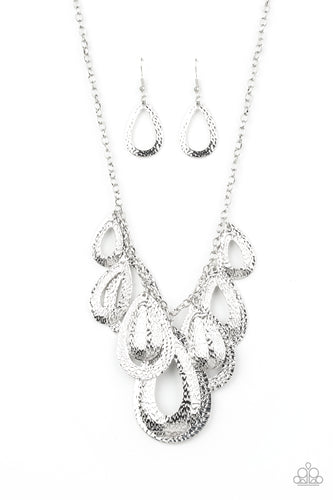 Teardrop Tempest - Silver-Jewelry-Just Because Jewels, Paparazzi Accessories-Just Because Jewels