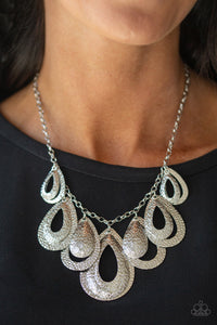 Teardrop Tempest - Silver-Jewelry-Just Because Jewels, Paparazzi Accessories-Just Because Jewels