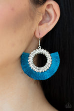 Load image into Gallery viewer, Fringe Fanatic - Blue-Jewelry-Just Because Jewels, Paparazzi Accessories-Just Because Jewels