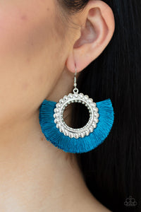 Fringe Fanatic - Blue-Jewelry-Just Because Jewels, Paparazzi Accessories-Just Because Jewels