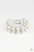 Load image into Gallery viewer, Glowing Glam - White-Jewelry-Just Because Jewels, Paparazzi Accessories-Just Because Jewels