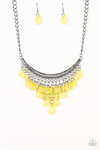 Rio Rainfall - Yellow-Jewelry-Just Because Jewels, Paparazzi Accessories-Just Because Jewels