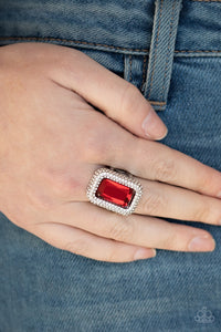 A Grand STATEMENT-MAKER - Red-Jewelry-Just Because Jewels, Paparazzi Accessories-Just Because Jewels