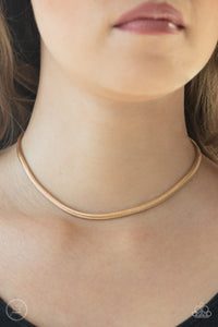 Flat Out Fierce - Gold-Jewelry-Just Because Jewels, Paparazzi Accessories-Just Because Jewels