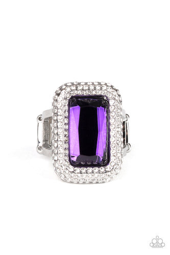 A Grand STATEMENT-MAKER - Purple-Jewelry-Just Because Jewels, Paparazzi Accessories-Just Because Jewels