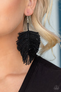 Hanging by a Thread - Black-Jewelry-Just Because Jewels, Paparazzi Accessories-Just Because Jewels