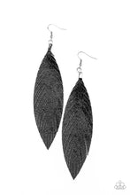 Load image into Gallery viewer, Feather Fantasy - Black-Jewelry-Just Because Jewels, Paparazzi Accessories-Just Because Jewels