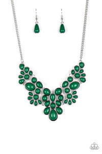 Bohemian Banquet - Green-Jewelry-Just Because Jewels, Paparazzi Accessories-Just Because Jewels