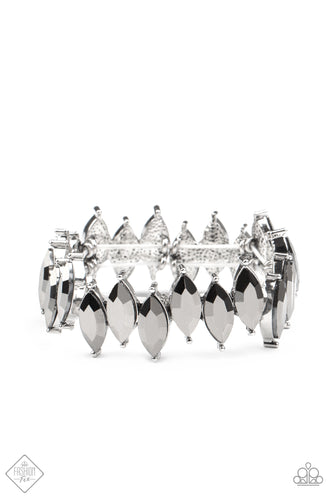 Fiercely Fragmented - Silver-Jewelry-Just Because Jewels, Paparazzi Accessories-Just Because Jewels