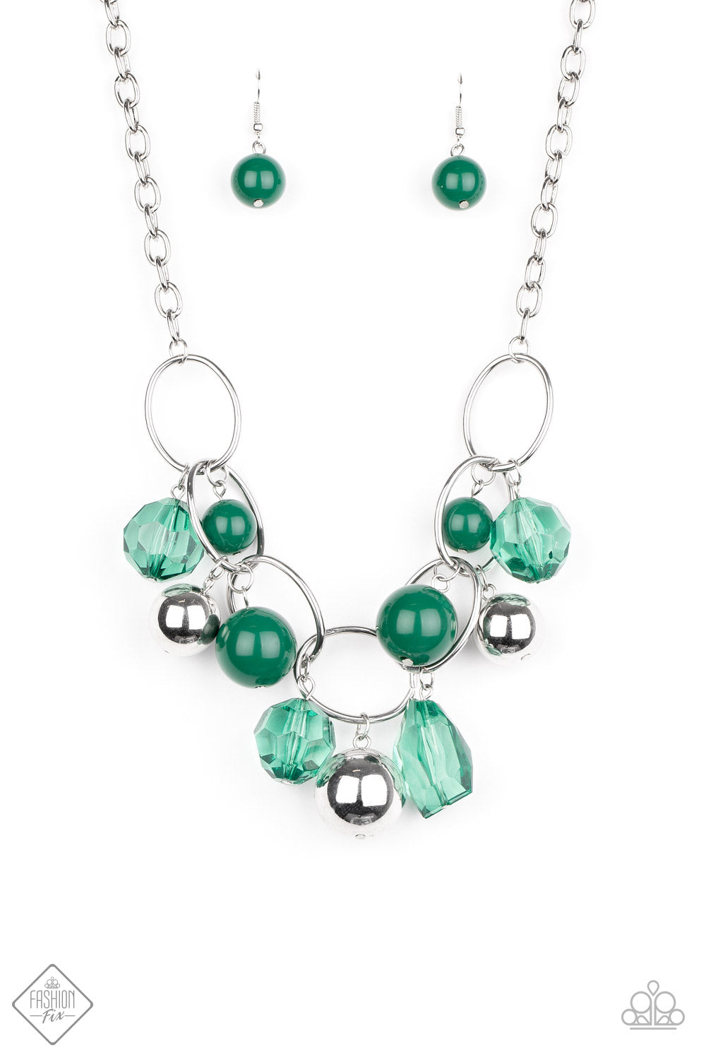 Cosmic Getaway - Green-Jewelry-Just Because Jewels, Paparazzi Accessories-Just Because Jewels