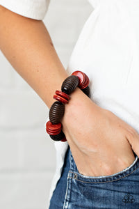 Caribbean Castaway - Red-Jewelry-Just Because Jewels, Paparazzi Accessories-Just Because Jewels