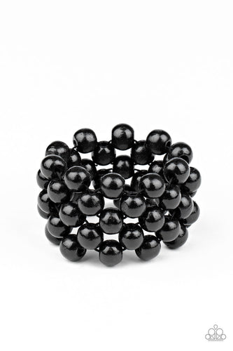 Tiki Tropicana - Black-Jewelry-Just Because Jewels, Paparazzi Accessories-Just Because Jewels