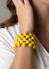 Load image into Gallery viewer, Tiki Tropicana - Yellow-Jewelry-Just Because Jewels, Paparazzi Accessories-Just Because Jewels