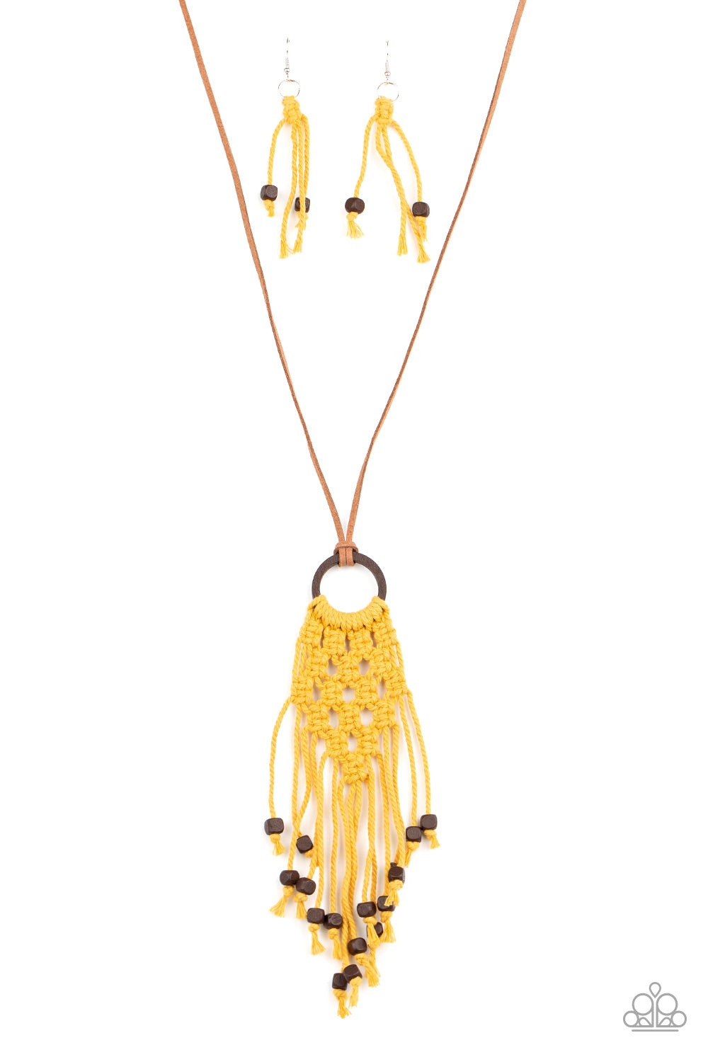 Its Beyond MACRAME! - Yellow-Jewelry-Just Because Jewels, Paparazzi Accessories-Just Because Jewels