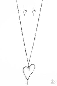 HEARTS So Good - Black-Jewelry-Just Because Jewels, Paparazzi Accessories-Just Because Jewels