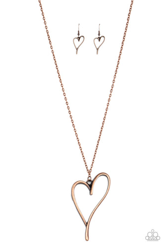 HEARTS So Good - Copper-Jewelry-Just Because Jewels, Paparazzi Accessories-Just Because Jewels