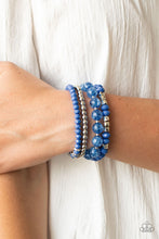 Load image into Gallery viewer, Layered Luster - Blue-Jewelry-Just Because Jewels, Paparazzi Accessories-Just Because Jewels