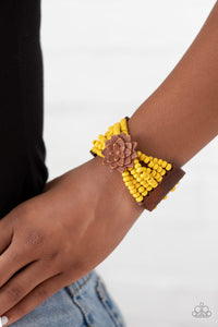 Tropical Sanctuary - Yellow-Jewelry-Just Because Jewels, Paparazzi Accessories-Just Because Jewels