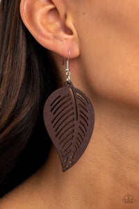 Tropical Foliage - Brown-Jewelry-Just Because Jewels, Paparazzi Accessories-Just Because Jewels